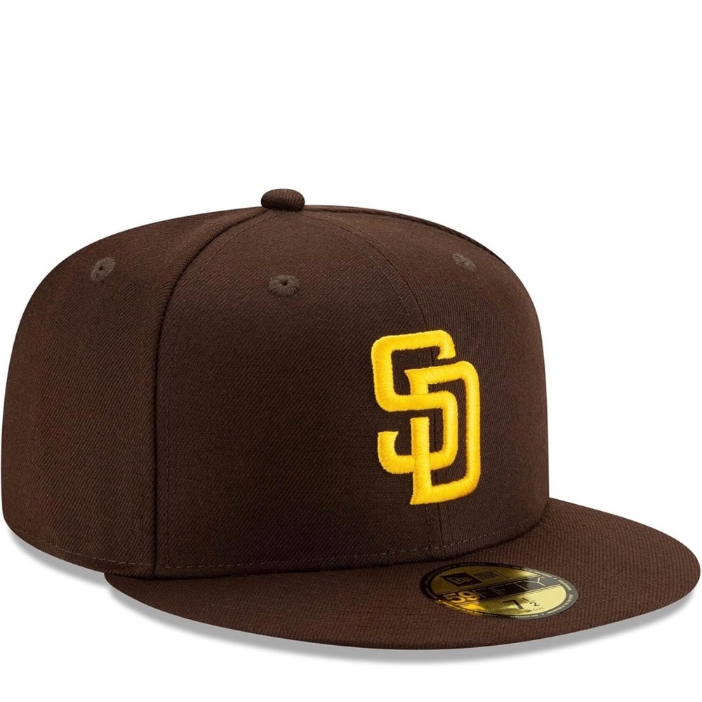 New SD Padres  Patrick hat Dark Brown and Gold Hat